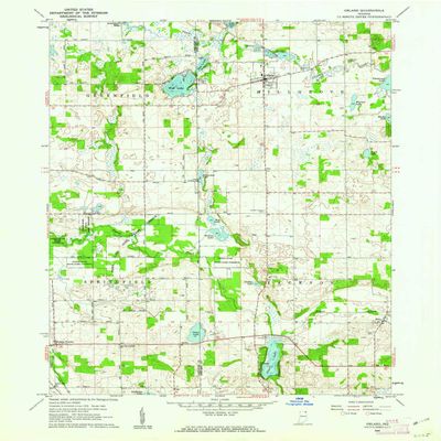 YellowMaps Orland in topo map, 1:24000 Scale, 7.5 X 7.5 Minute, Historical, 1960, Updated 1962, 26.9 x 22 in - Tyvek