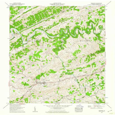 YellowMaps Lebanon VA topo map, 1:24000 Scale, 7.5 X 7.5 Minute, Historical, 1958, Updated 1960, 27 x 22 in - Polypropylene