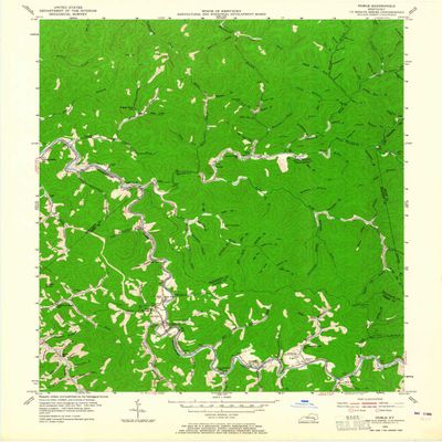 YellowMaps Noble KY topo map, 1:24000 Scale, 7.5 X 7.5 Minute, Historical, 1954, Updated 1965, 27 x 22 in - Tyvek