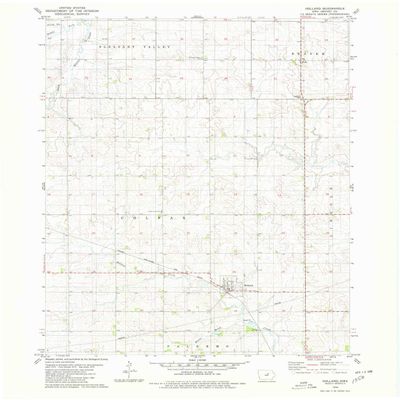 YellowMaps Holland IA topo map, 1:24000 Scale, 7.5 X 7.5 Minute, Historical, 1979, Updated 1980, 26.9 x 22 in - Tyvek