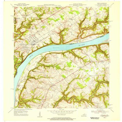 YellowMaps Owen in topo map, 1:24000 Scale, 7.5 X 7.5 Minute, Historical, 1954, Updated 1956, 27.4 x 23 in - Polypropylene