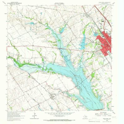 YellowMaps Ennis West TX topo map, 1:24000 Scale, 7.5 X 7.5 Minute, Historical, 1962, Updated 1965, 26.9 x 23.1 in - Polypropylene