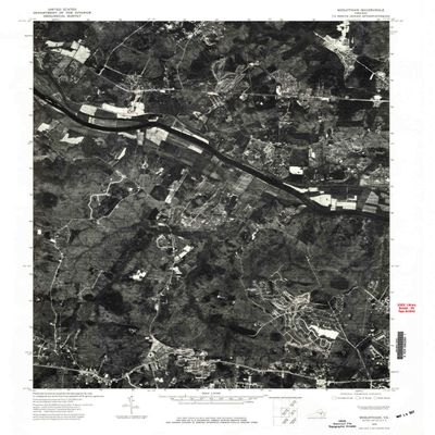 YellowMaps Midlothian VA topo map, 1:24000 Scale, 7.5 X 7.5 Minute, Historical, 1974, Updated 1977, 26.7 x 22 in - Polypropylene