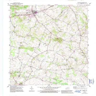 YellowMaps Auburn KY topo map, 1:24000 Scale, 7.5 X 7.5 Minute, Historical, 1951, Updated 1995, 27.3 x 22.5 in - Polypropylene