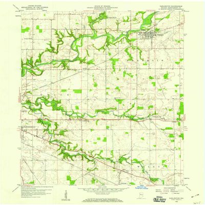 YellowMaps Darlington in topo map, 1:24000 Scale, 7.5 X 7.5 Minute, Historical, 1958, Updated 1959, 26.9 x 22.1 in - Polypropylene