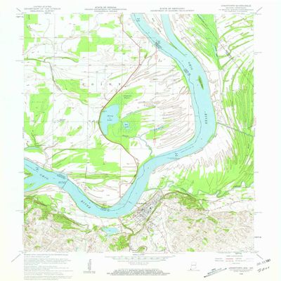 YellowMaps Uniontown KY topo map, 1:24000 Scale, 7.5 X 7.5 Minute, Historical, 1958, Updated 1959, 26.9 x 22.1 in - Polypropylene