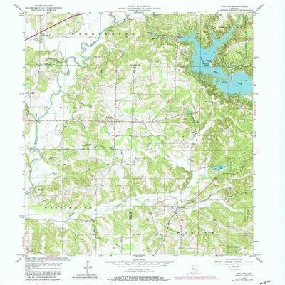 YellowMaps Poland in topo map, 1:24000 Scale, 7.5 X 7.5 Minute, Historical, 1957, Updated 1980, 26.9 x 22.1 in - Tyvek