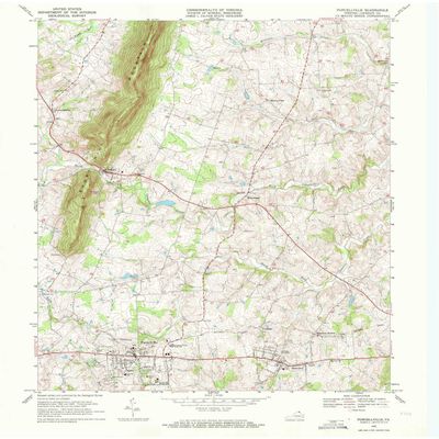 YellowMaps Purcellville VA topo map, 1:24000 Scale, 7.5 X 7.5 Minute, Historical, 1970, Updated 1972, 27 x 22.1 in - Polypropylene