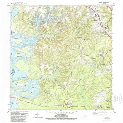 YellowMaps Norge VA topo map, 1:24000 Scale, 7.5 X 7.5 Minute, Historical, 1984, Updated 1989, 26.9 x 22.1 in - Polypropylene