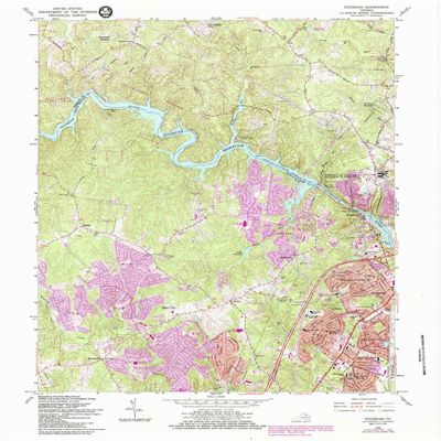 YellowMaps Occoquan VA topo map, 1:24000 Scale, 7.5 X 7.5 Minute, Historical, 1956, Updated 1984, 27 x 22 in - Polypropylene