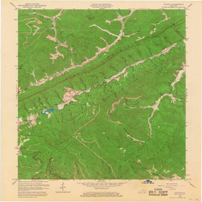YellowMaps Kayjay KY topo map, 1:24000 Scale, 7.5 X 7.5 Minute, Historical, 1959, Updated 1968, 26.9 x 22 in - Polypropylene
