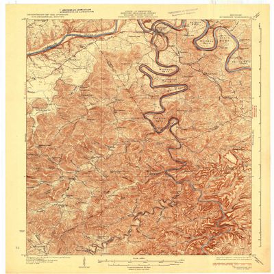 YellowMaps Burnside KY topo map, 1:62500 Scale, 15 X 15 Minute, Historical, 1932, 20.2 x 17 in - Polypropylene