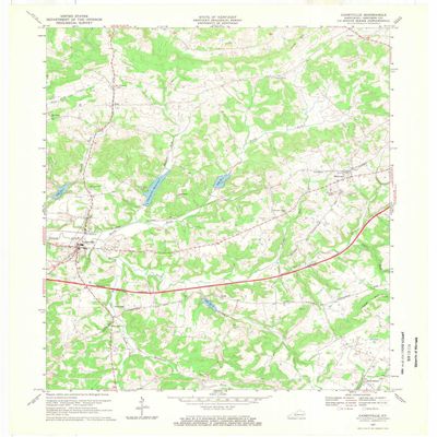 YellowMaps Caneyville KY topo map, 1:24000 Scale, 7.5 X 7.5 Minute, Historical, 1967, Updated 1969, 27.4 x 23 in - Polypropylene