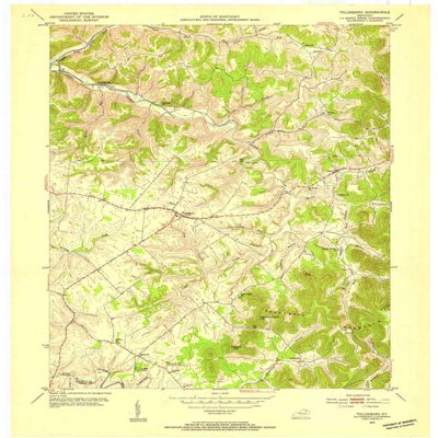 YellowMaps Tollesboro KY topo map, 1:24000 Scale, 7.5 X 7.5 Minute, Historical, 1953, Updated 1954, 27.4 x 23 in - Polypropylene