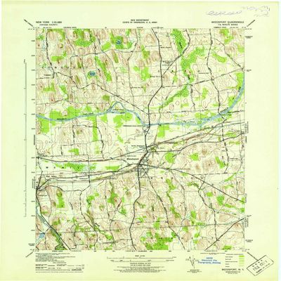 YellowMaps Weedsport NY topo map, 1:31680 Scale, 7.5 X 7.5 Minute, Historical, 1943, 21.9 x 17 in - Polypropylene