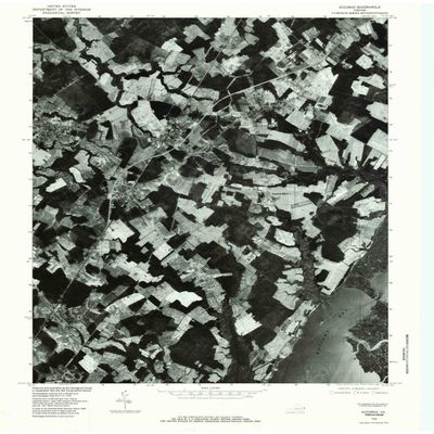 YellowMaps Accomac VA topo map, 1:24000 Scale, 7.5 X 7.5 Minute, Historical, 1978, Updated 1983, 26.8 x 22 in - Polypropylene