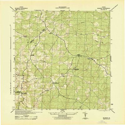 YellowMaps Belmont VA topo map, 1:31680 Scale, 7.5 X 7.5 Minute, Historical, 1942, 21.9 x 17.8 in - Polypropylene