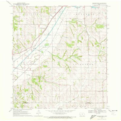 YellowMaps Beebeetown IA topo map, 1:24000 Scale, 7.5 X 7.5 Minute, Historical, 1970, Updated 1972, 27 x 22 in - Polypropylene