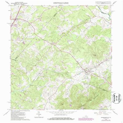 YellowMaps Barboursville VA topo map, 1:24000 Scale, 7.5 X 7.5 Minute, Historical, 1964, Updated 1986, 27 x 22 in - Tyvek
