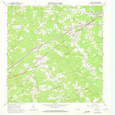 YellowMaps Alberta VA topo map, 1:24000 Scale, 7.5 X 7.5 Minute, Historical, 1963, Updated 1972, 27 x 22.1 in - Tyvek