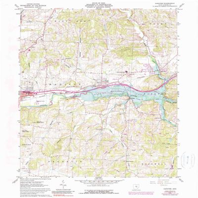 YellowMaps Hanover OH topo map, 1:24000 Scale, 7.5 X 7.5 Minute, Historical, 1961, Updated 1990, 26.8 x 22.1 in - Tyvek