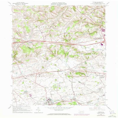 YellowMaps Topton PA topo map, 1:24000 Scale, 7.5 X 7.5 Minute, Historical, 1965, Updated 1972, 27 x 22.1 in - Tyvek
