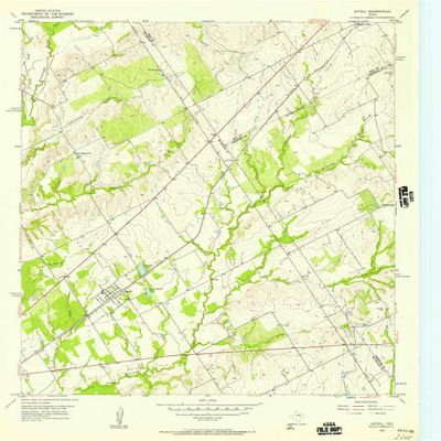 Axtell TX topo map, 1:24000 Scale, 7.5 X 7.5 Minute, Historical, 1956, Updated 1957, 26.9 x 23 in - Polypropylene