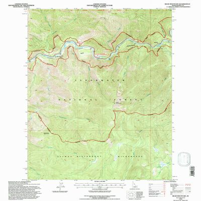 YellowMaps Bear Mountain ID topo map, 1:24000 Scale, 7.5 X 7.5 Minute, Historical, 1994, Updated 1997, 26.9 x 22.1 in - Polypropylene