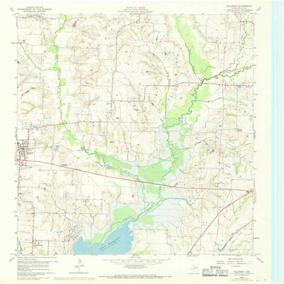 Culleoka TX topo map, 1:24000 Scale, 7.5 X 7.5 Minute, Historical, 1960, Updated 1969, 27 x 23 in - Polypropylene