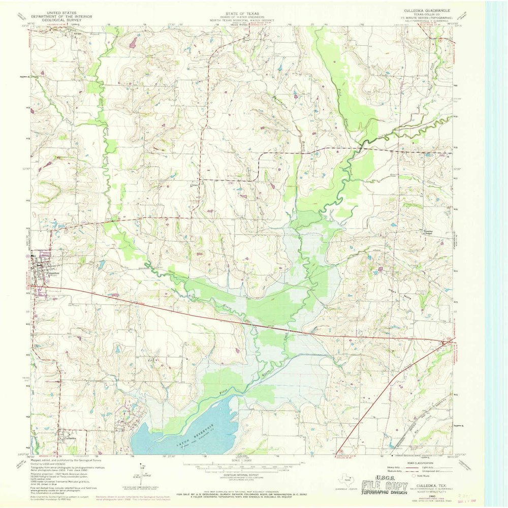 Culleoka TX topo map, 1:24000 Scale, 7.5 X 7.5 Minute, Historical, 1960, Updated 1969, 27 x 23 in - Polypropylene