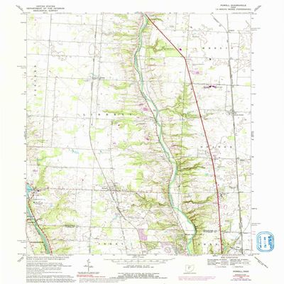 Powell OH topo map, 1:24000 Scale, 7.5 X 7.5 Minute, Historical, 1967, Updated 1992, 26.9 x 22 in - Polypropylene