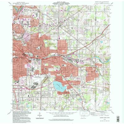 YellowMaps Akron East OH topo map, 1:24000 Scale, 7.5 X 7.5 Minute, Historical, 1994, Updated 1997, 26.8 x 22 in - Polypropylene