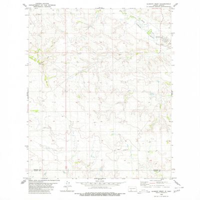 YellowMaps Almont West ND topo map, 1:24000 Scale, 7.5 X 7.5 Minute, Historical, 1980, Updated 1980, 27 x 22.1 in - Polypropylene