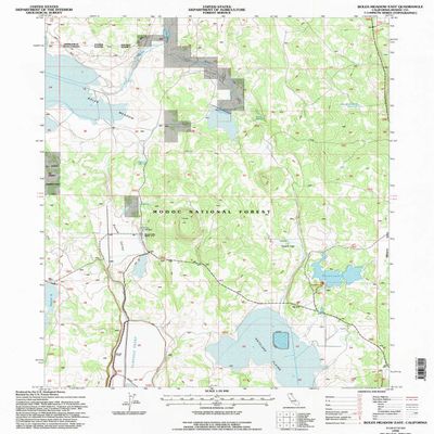 Boles Meadow East CA topo map, 1:24000 Scale, 7.5 X 7.5 Minute, Historical, 1993, Updated 1996, 26.7 x 21.4 in - Polypropylene