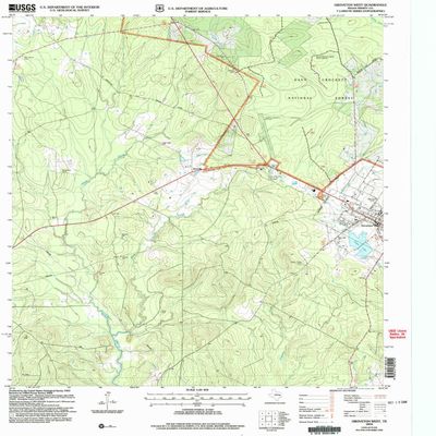 YellowMaps Groveton West TX topo map, 1:24000 Scale, 7.5 X 7.5 Minute, Historical, 2004, Updated 2006, 26.9 x 23 in - Polypropylene