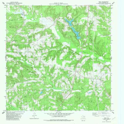 YellowMaps Pert TX topo map, 1:24000 Scale, 7.5 X 7.5 Minute, Historical, 1982, Updated 1982, 26.9 x 23.1 in - Polypropylene