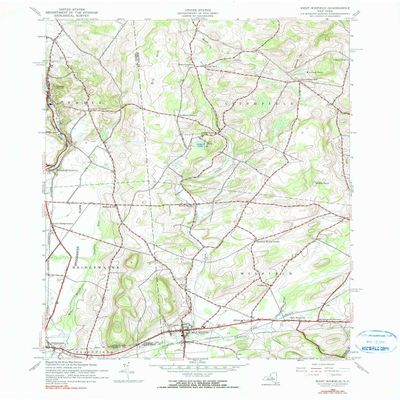 YellowMaps West Winfield NY topo map, 1:24000 Scale, 7.5 X 7.5 Minute, Historical, 1943, Updated 1990, 26.9 x 22 in - Polypropylene
