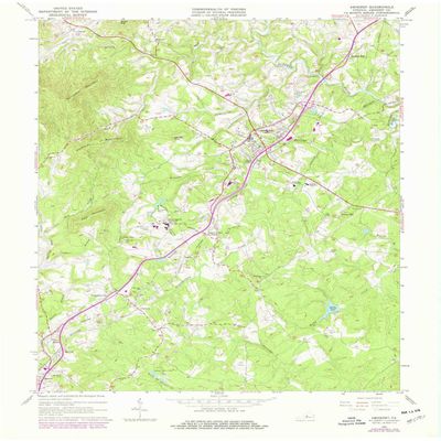 YellowMaps Amherst VA topo map, 1:24000 Scale, 7.5 X 7.5 Minute, Historical, 1963, Updated 1978, 27 x 22 in - Polypropylene