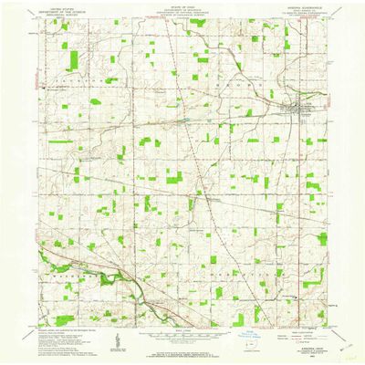 YellowMaps Ansonia OH topo map, 1:24000 Scale, 7.5 X 7.5 Minute, Historical, 1961, Updated 1962, 26.9 x 22 in - Polypropylene
