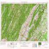 YellowMaps Charlottesville VA topo map, 1:250000 Scale, 1 X 2 Degree, Historical, 1956, Updated 1966, 22.9 x 29.5 in - Tyvek view 1