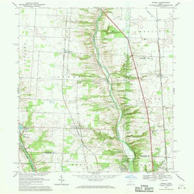 Powell OH topo map, 1:24000 Scale, 7.5 X 7.5 Minute, Historical, 1967, Updated 1970, 27 x 22 in - Tyvek