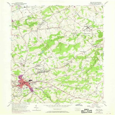 YellowMaps Red Lion PA topo map, 1:24000 Scale, 7.5 X 7.5 Minute, Historical, 1953, Updated 1969, 26.9 x 22.1 in - Polypropylene