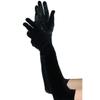 Amscan Adult Long Velvet Gloves, Black, 1 Pair