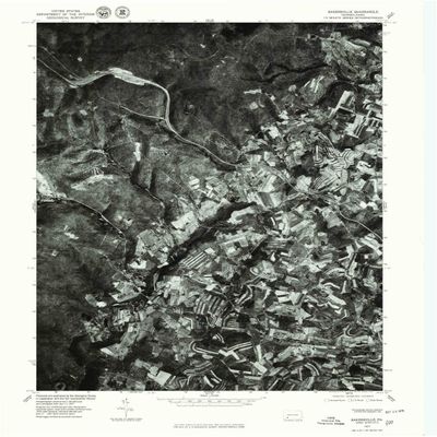 YellowMaps Bakersville PA topo map, 1:24000 Scale, 7.5 X 7.5 Minute, Historical, 1977, Updated 1979, 26.8 x 21.9 in - Polypropylene