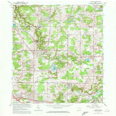 YellowMaps Aurora OH topo map, 1:24000 Scale, 7.5 X 7.5 Minute, Historical, 1962, Updated 1972, 27 x 22.1 in - Polypropylene