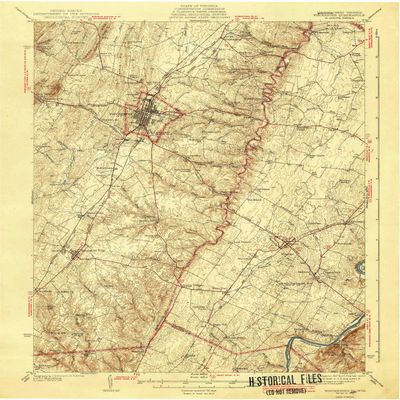 YellowMaps Winchester VA topo map, 1:62500 Scale, 15 X 15 Minute, Historical, 1942, 19.9 x 16.4 in - Polypropylene