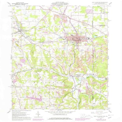 YellowMaps East Palestine OH topo map, 1:24000 Scale, 7.5 X 7.5 Minute, Historical, 1960, Updated 1978, 26.9 x 22.1 in - Polypropylene