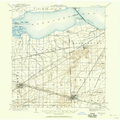 YellowMaps Bellevue OH topo map, 1:62500 Scale, 15 X 15 Minute, Historical, 1901, Updated 1958, 20.9 x 17 in - Polypropylene