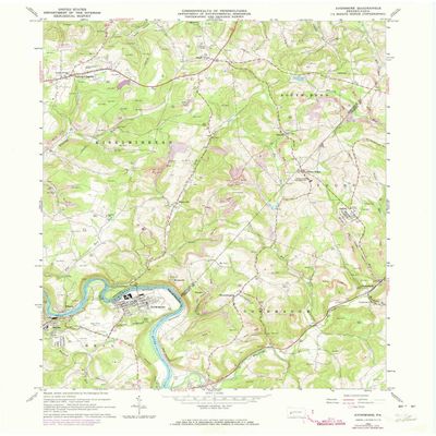 YellowMaps Avonmore PA topo map, 1:24000 Scale, 7.5 X 7.5 Minute, Historical, 1964, Updated 1973, 27 x 22.1 in - Polypropylene