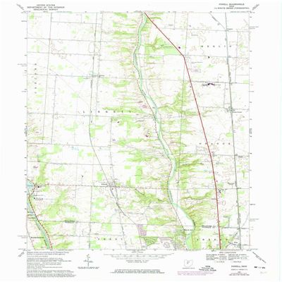 Powell OH topo map, 1:24000 Scale, 7.5 X 7.5 Minute, Historical, 1967, Updated 1974, 27 x 22.1 in - Polypropylene